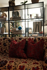 Leopard, Red 20x20 Velvet Double-sided Pillow Set