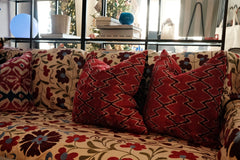 Leopard, Red 20x20 Velvet Double-sided Pillow Set