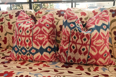 Pink, Blue, Black 20x20 Velvet Double-sided Pillow Set